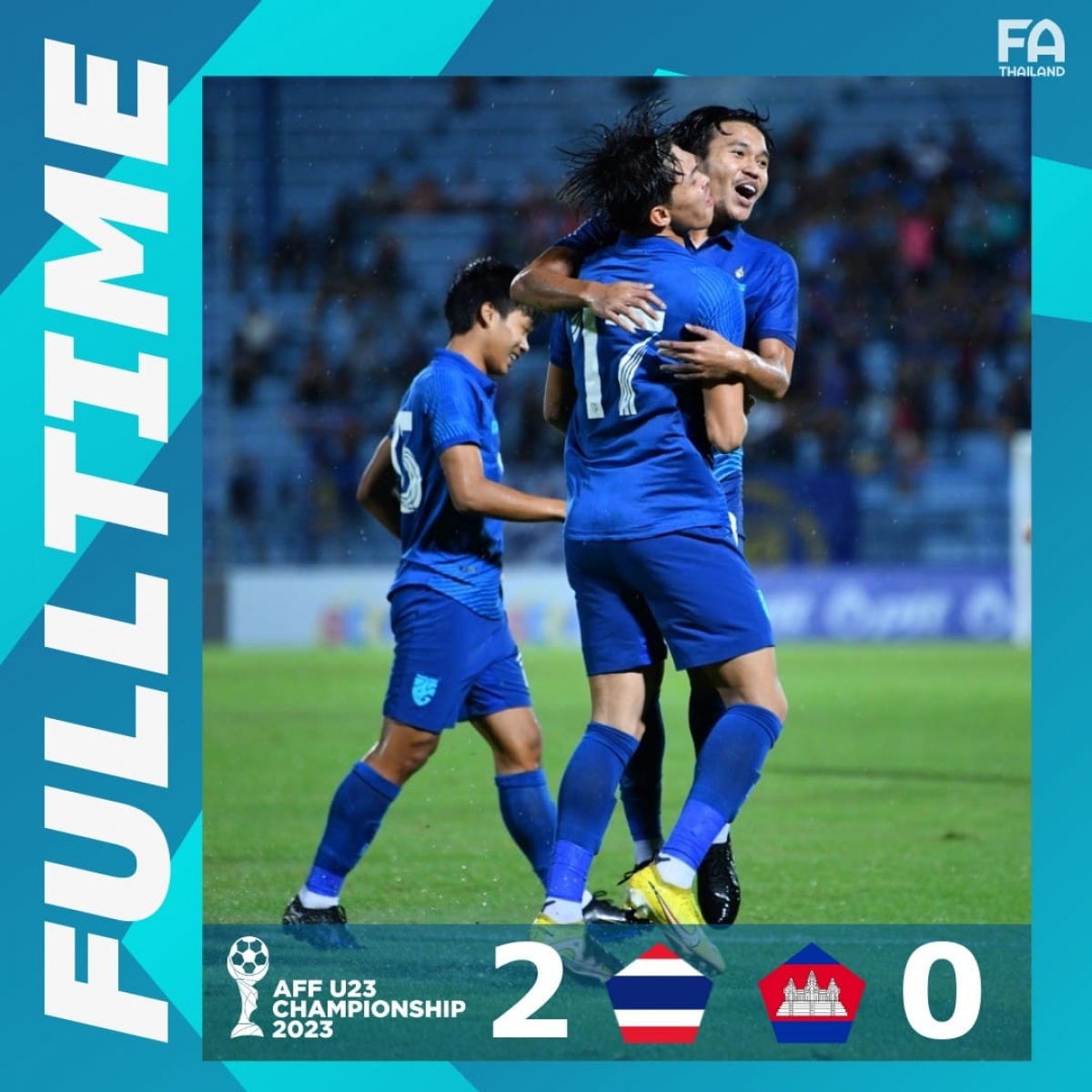 U23 Thái Lan thắng U23 Campuchia 2-0. (Ảnh: FAT)