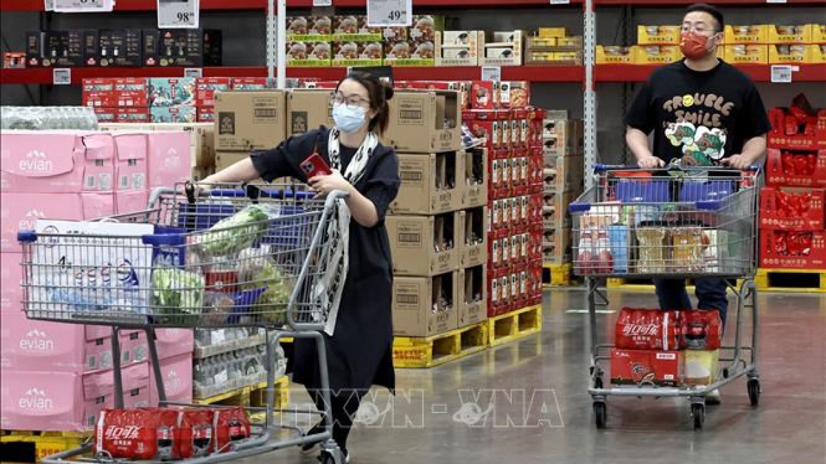 Chỉ số giá tiêu dùng tháng 7 của Trung Quốc giảm 0,3% so với năm ngoái - Ảnh minh họa: THX/TTXVN