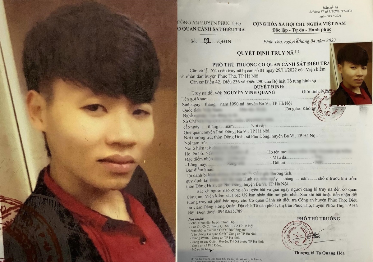 Hình ảnh bị can Nguyễn Minh Quang