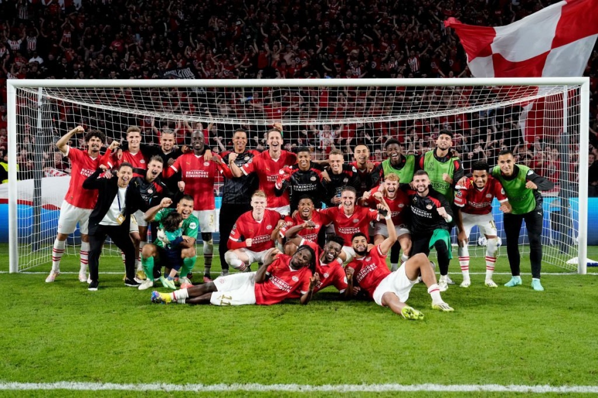 PSV giành vé vào vòng bảng Cúp C1 châu Âu 2023/2024 (Ảnh: Getty)