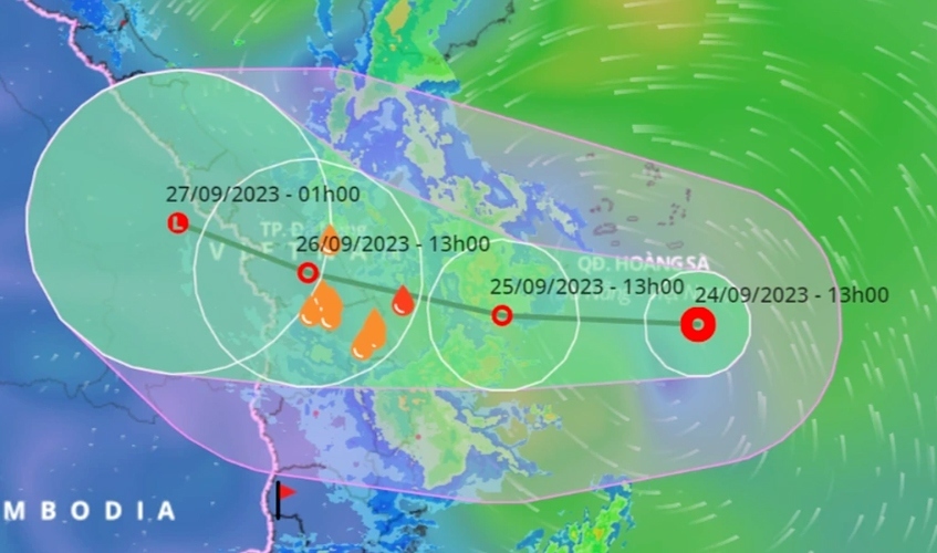 The tropical depression struck central Vietnam on September 26, travelled further inland and weakened into a low pressure area in Laos.