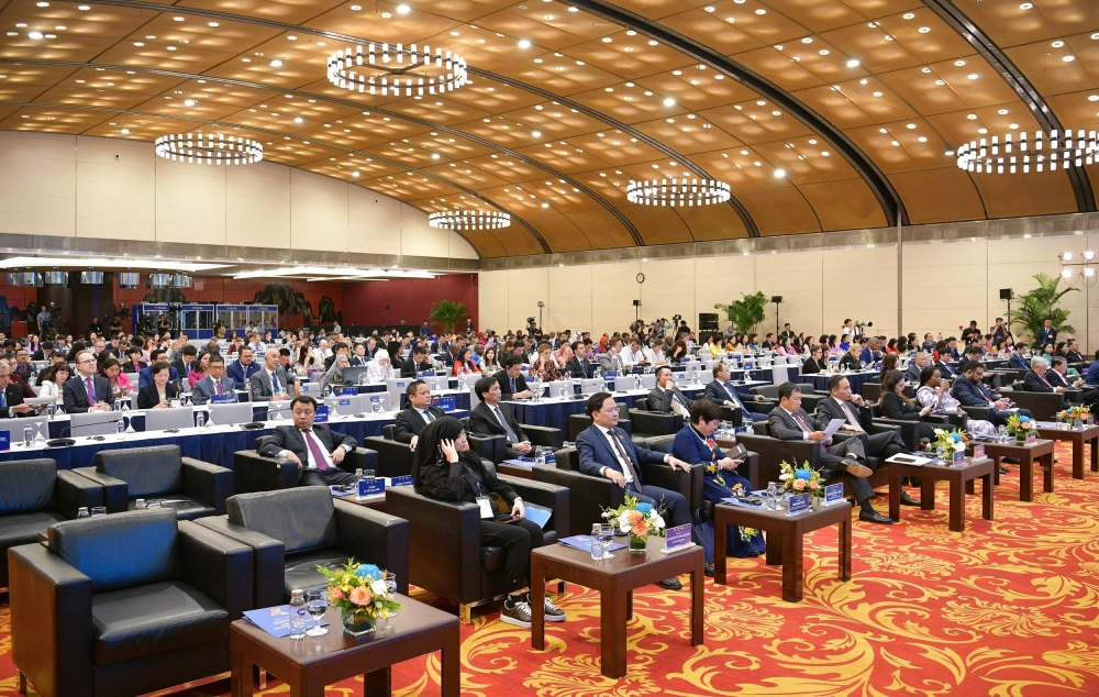 Các đại biểu dự phiên bế mạc Hội nghị Nghị sĩ trẻ toàn cầu lần thứ 9 tại Hà Nội