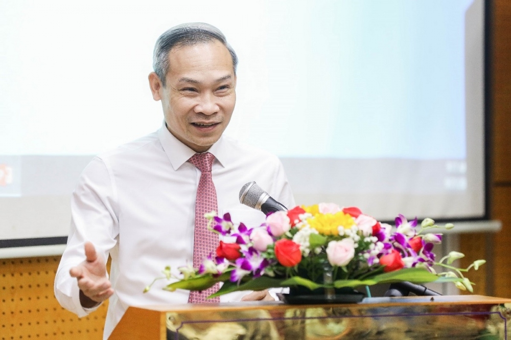 Ông Phan Đức Hiếu, Ủy viên Thường trực Ủy ban Kinh tế của Quốc hội phát biểu tại sự kiện