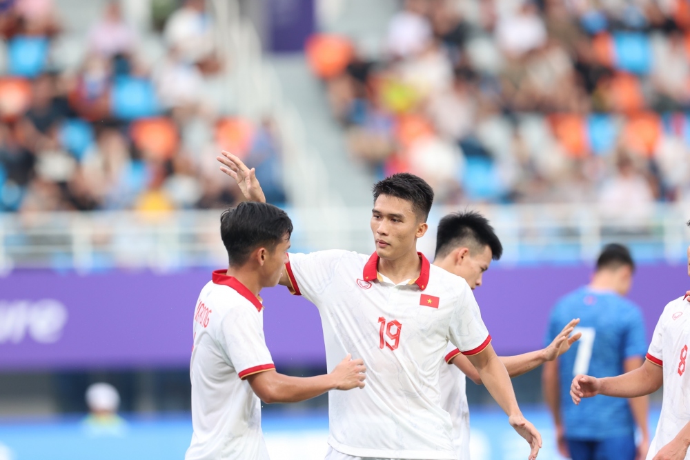 Olympic Việt Nam đặt mục tiêu giành điểm trước Olympic Iran (Ảnh: CTV LL)
