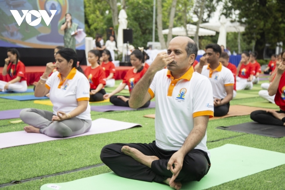 Sự kiện nhân Ngày Yoga Quốc tế 21/6 được tổ chức tại Quảng Ninh.