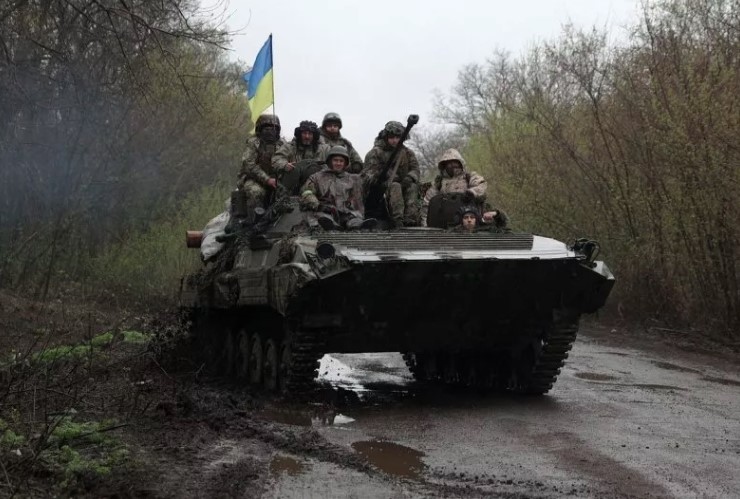 Lực lượng Ukraine ở khu vực Kharkiv. Ảnh: AFP