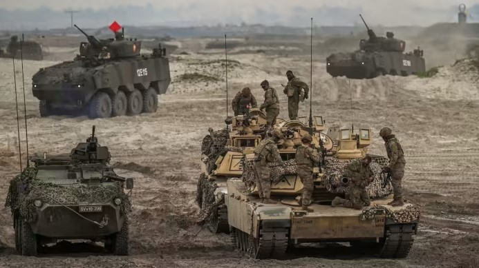 Tập trận quân sự ở Ba Lan vào tháng 5 năm nay. Ảnh: Reuters