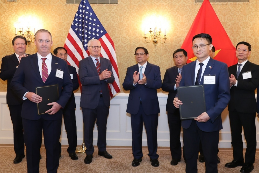 Thủ tướng Chính phủ Phạm Minh Chính rất quan tâm việc đẩy mạnh hợp tác đầu tư, phát triển ngành bán dẫn ở Việt Nam.