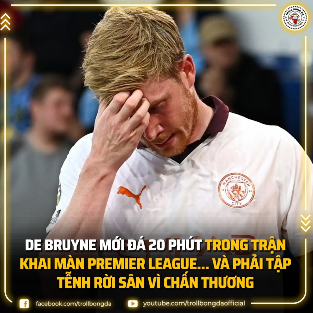 De Bruyne có khởi đầu khó khăn ở mùa giải mới. (Ảnh: Troll Bóng đá). 