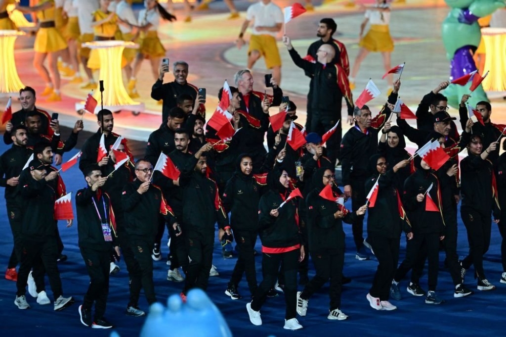 Đoàn thể thao Bahrain diễu hành. (Ảnh: Getty). 