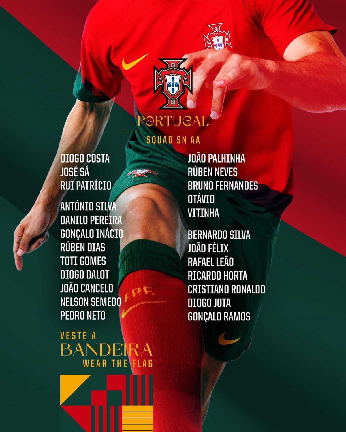 Danh sách ĐT Bồ Đào Nha chuẩn bị cho loạt trận Vòng loại EURO 2024 sắp tới. (Ảnh: LĐBĐ)