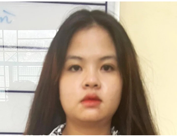 Lâm Thị Tuyết Nhi tại cơ quan điều tra.