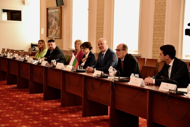 Chủ tịch Quốc hội Cộng hòa Bulgaria Rosen Zhelyazkov phát biểu.