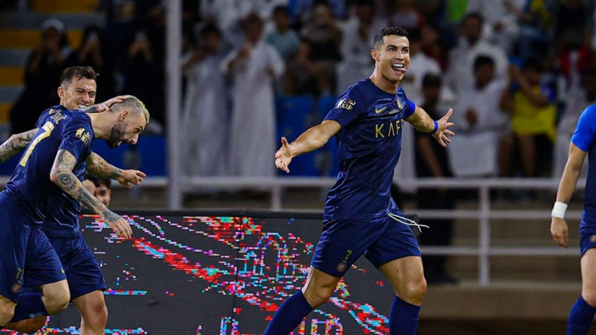 Ronaldo cán mốc 850 bàn thắng trong sự nghiệp. (Ảnh: Al Nassr). 