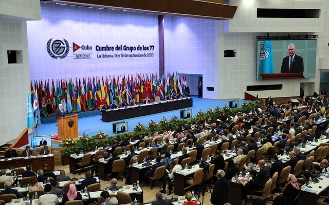Hội nghị thượng đỉnh Nhóm G77 và Trung Quốc đã thông qua Tuyên bố La Habana về "Các thách thức phát triển hiện nay: Vai trò của khoa học, công nghệ và đổi mới sáng tạo". (Ảnh: VGP)