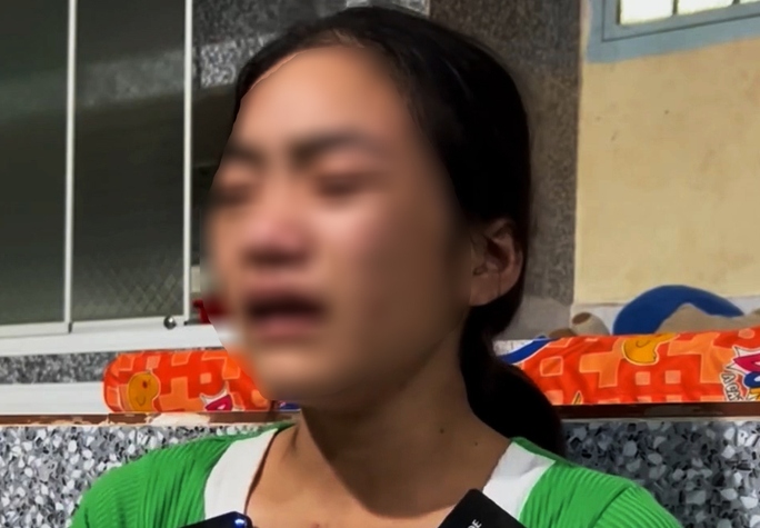 V. kể lại việc bị chủ đánh đập dã man trên mạng xã hội (Ảnh cắt từ clip).