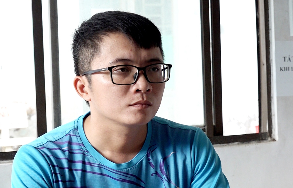 Võ Hoài Nam tại cơ quan công an