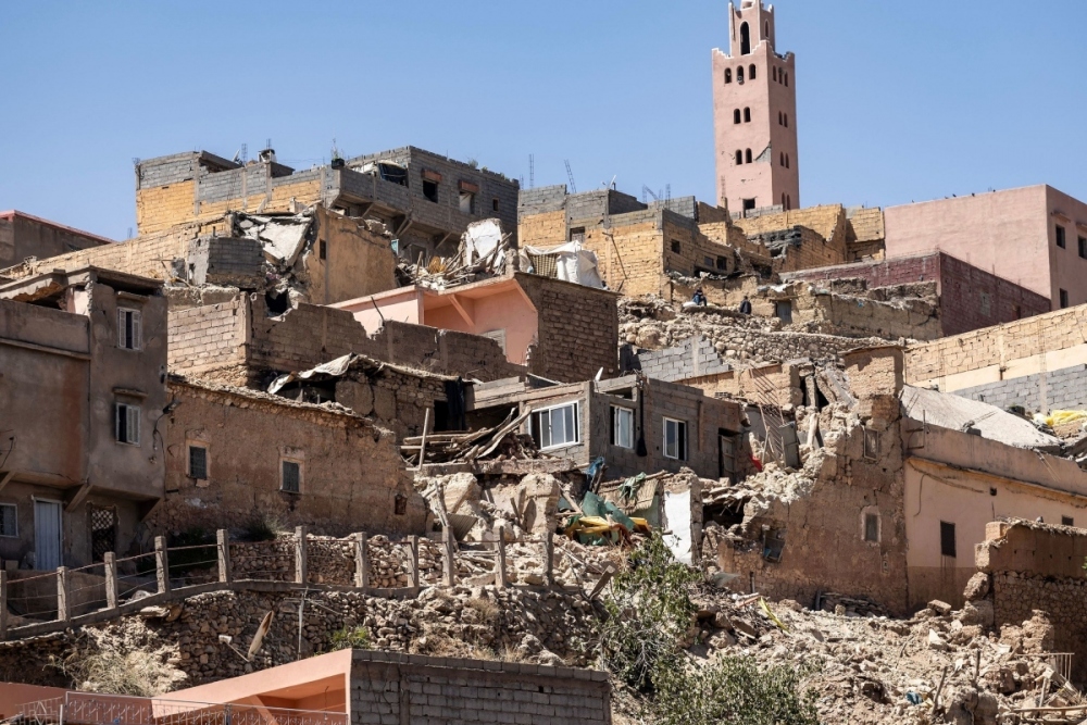 Nhiều công trình bị hư hại nặng tại Morocco. (Ảnh: CNN)