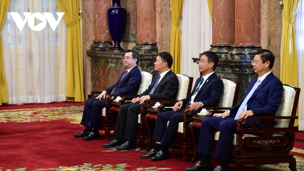 Đoàn đại biểu cấp cao của Việt Nam dự cuộc hội kiến giữa Chủ tịch nước Võ Văn Thưởng và Chủ tịch Quốc hội Cuba Esteban Lazo Hernandez.