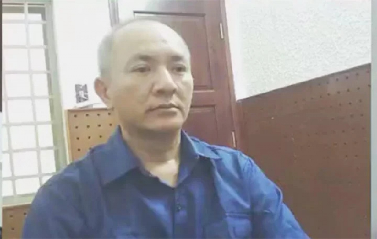 Nguyễn Văn Tuấn tại cơ quan điều tra. (Ảnh Công an cung cấp)