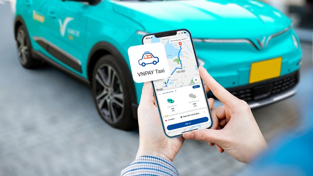 Tính năng VNPAY Taxi hỗ trợ người dùng đặt Taxi Xanh SM trên ví VNPAY, ứng dụng ngân hàng (Ảnh: VNPAY)