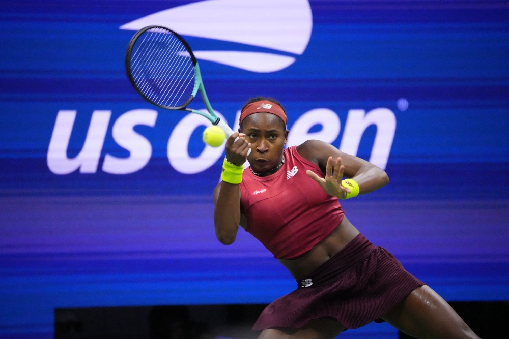 Coco Gauff vô địch đơn nữ US Open 2023 nhờ những tình huống phòng thủ khó tin. (Ảnh: Reuters). 