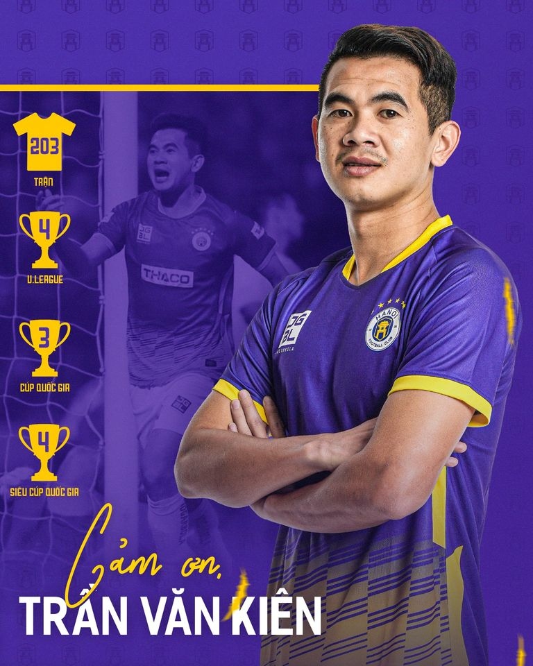 Hà Nội FC thông báo chia tay Văn Kiên (Ảnh: Hà Nội FC)