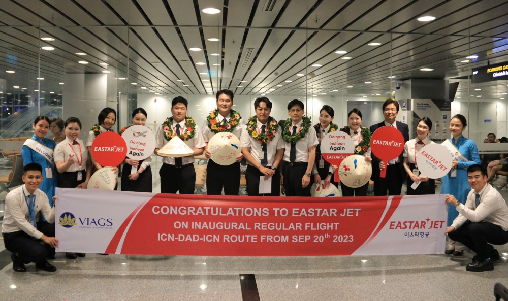 Hãng hàng không Eastar Jet (Hàn Quốc) khai thác trở lại đường bay Incheon (Hàn Quốc) - Đà Nẵng. Ảnh CTV