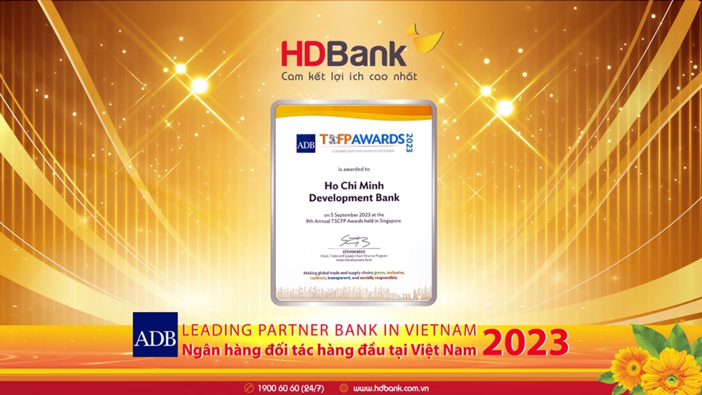 HDBank được vinh danh “Leading Partner Bank in Vietnam” - Ngân hàng đối tác hàng đầu tại Việt Nam 2023