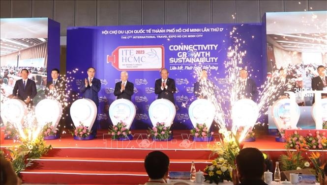 Delegates at the opening ceremony of the 17th International Travel Expo Ho Chi Minh City 2023