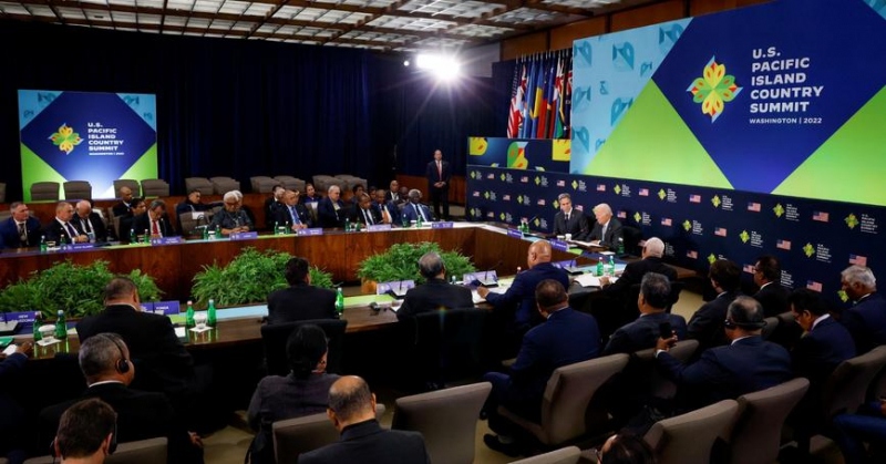 Hội nghị Thượng đỉnh Diễn đàn Quần đảo Thái bình dương năm 2022. Ảnh: AFP