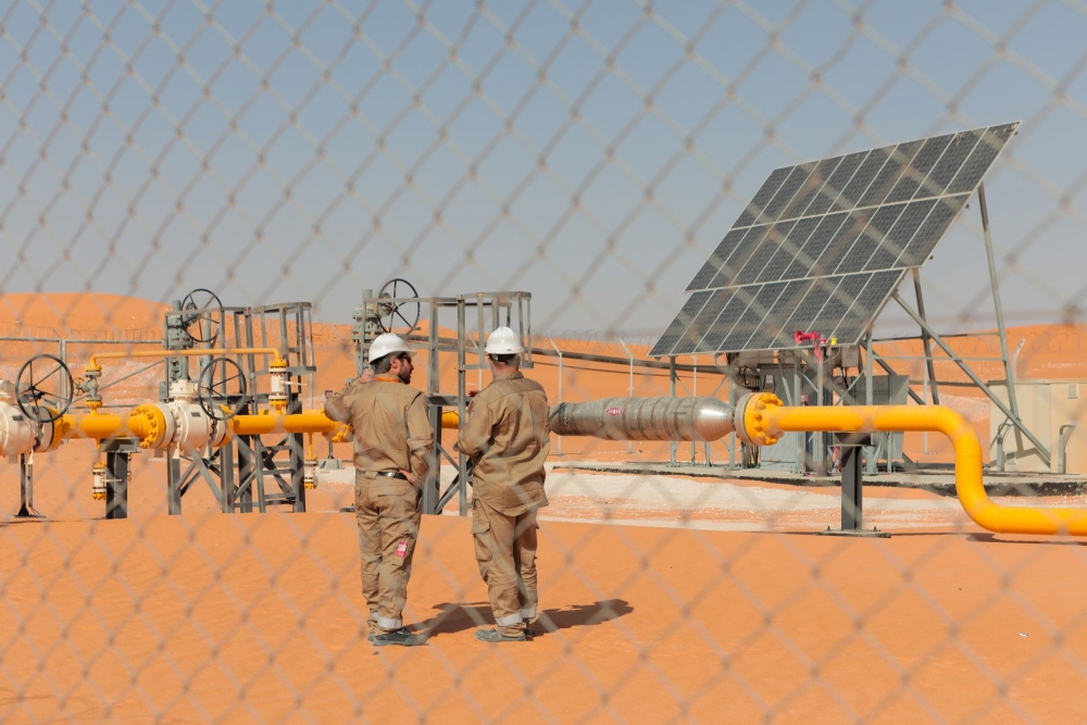 Một cơ sở khí đốt tự nhiên của Algeria trên sa mạc Sahara. Ảnh: ENI