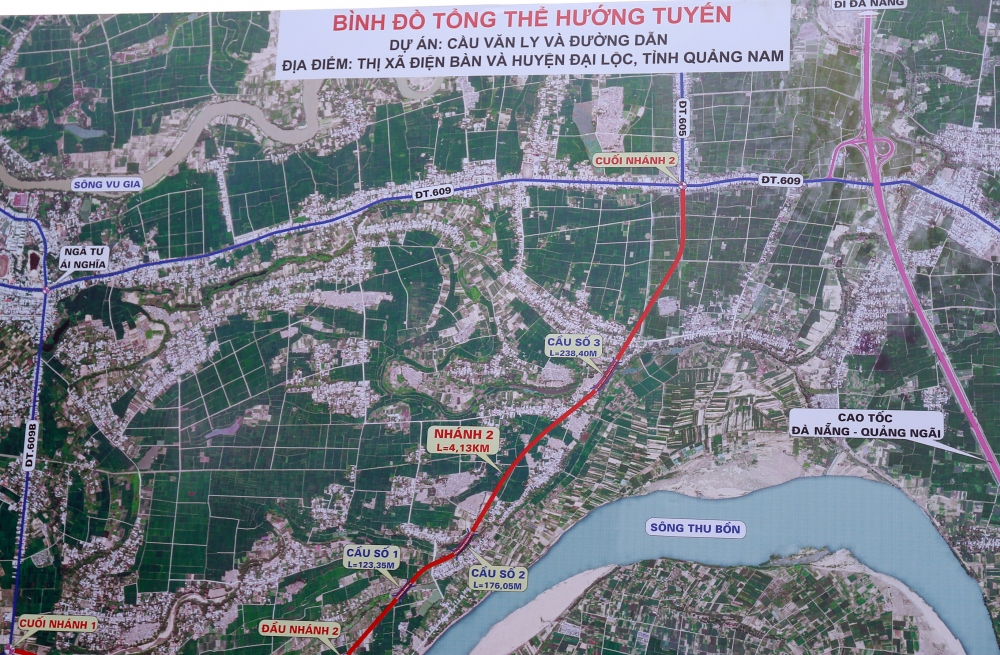 Bản đồ tổng thể hướng tuyến Dự án