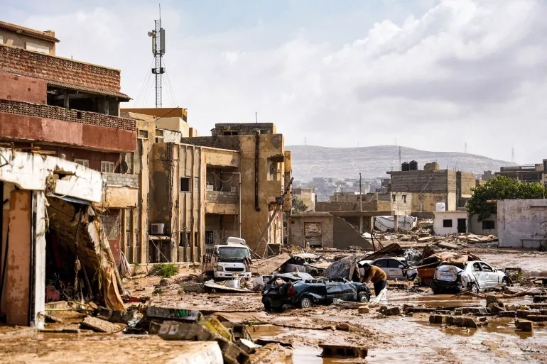 Cơn bão Daniel khiến hàng nghìn người thiệt mạng và mất tích ở miền Đông Libya. Ảnh: Al Jazeera