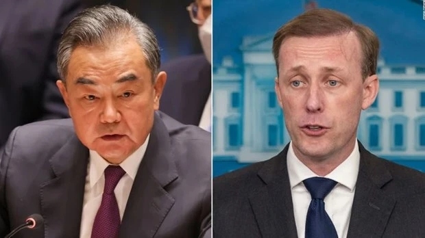 Ông Vương Nghị (trái) và ông Jack Sullivan (Nguồn:CNN)