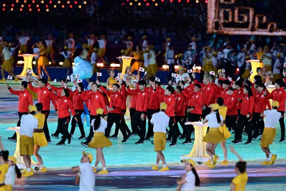 Phần diễu hành của đoàn Nhật Bản. (Ảnh: Getty). 