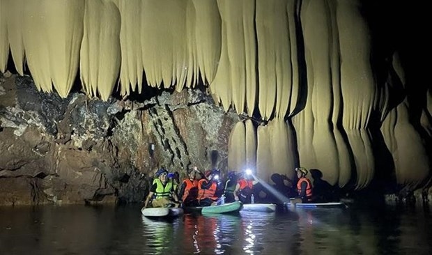 Inside the freshly discovered cave