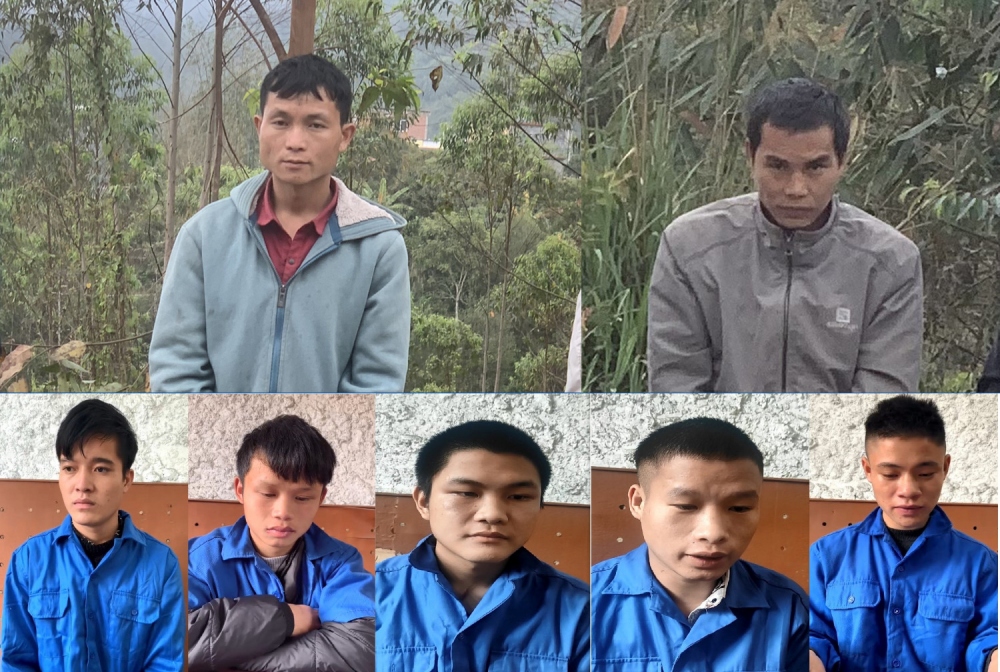 Các đối tượng bị đề nghị truy tố (Ảnh: Công an tỉnh Quảng Ninh)