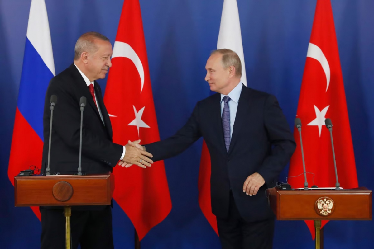 Tổng thống Nga Vladimir Putin và Tổng thống Thổ Nhĩ Kỳ Tayyip Erdogan sẽ gặp nhau vào ngày 4/9 tới tại Sochi. Ảnh: Getty