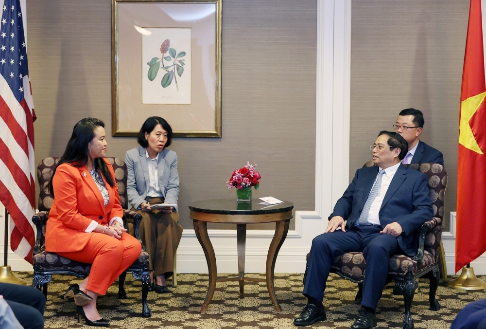 Thủ tướng Phạm Minh Chính tiếp bà Sheng Thao, Thị trưởng thành phố Oakland, bang California.
