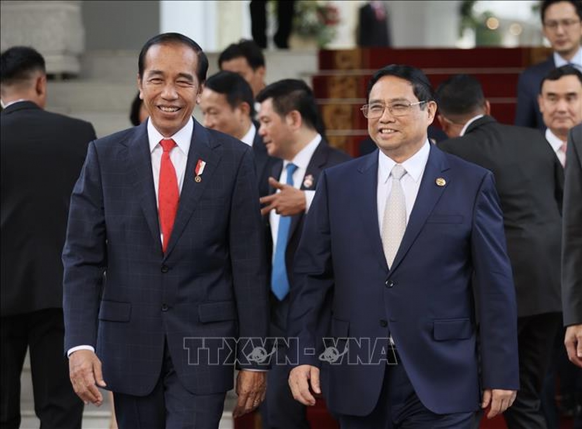 Thủ tướng Phạm Minh Chính hội kiến Tổng thống Indonesia Joko Widodo -
Ảnh: Dương Giang/TTXVN