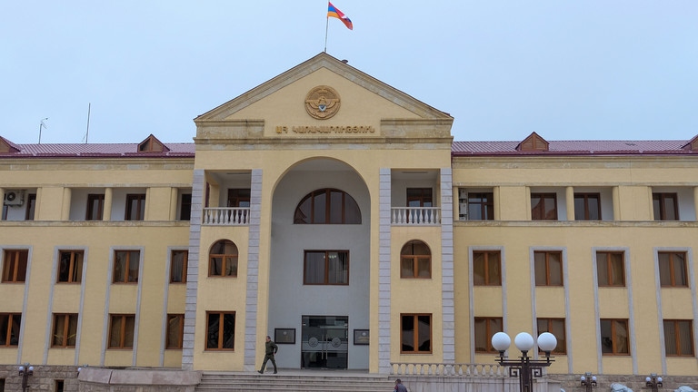 Tòa nhà chính quyền Nagorno-Karabakh ở Stepanakert. Ảnh: Sputnik