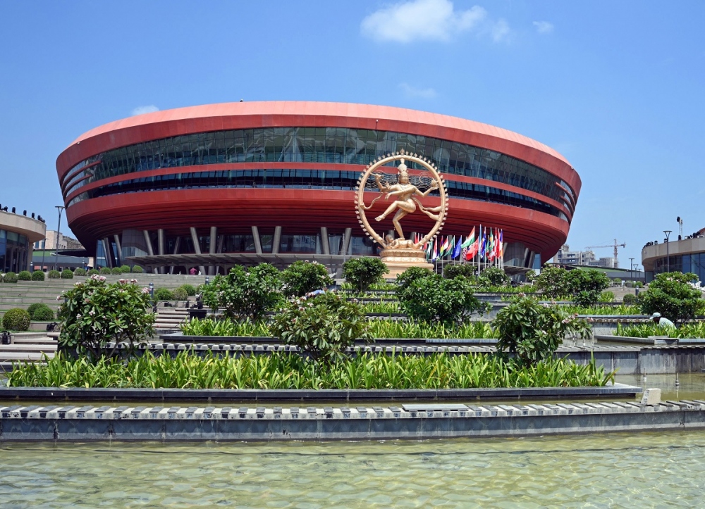 Trung tâm Hội nghị Bharat Mandapam, nơi sẽ diễn ra Hội nghị thượng đỉnh G20 (Nguồn: ANI)