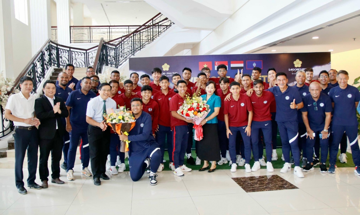 Những đối thủ của U23 Việt Nam tại bảng C vòng loại U23 châu Á 2024 đã đến Việt Nam (Ảnh: VFF).