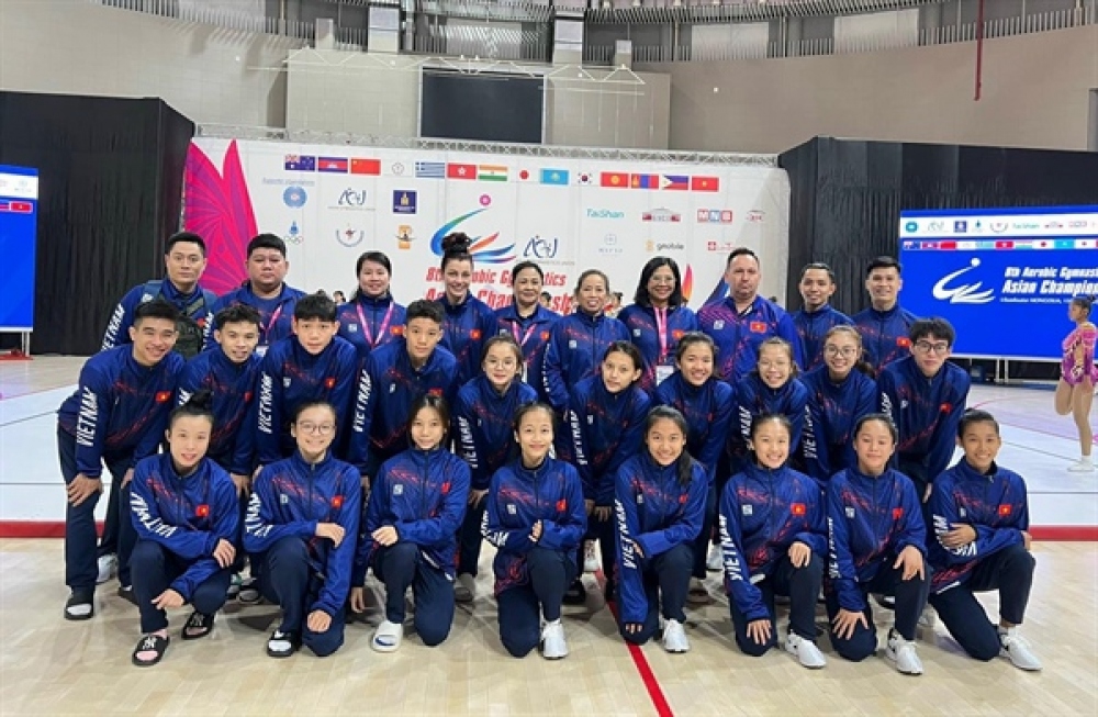 Vietnam top the medal tally at the eighth aerobic gymnastics Asian championships.