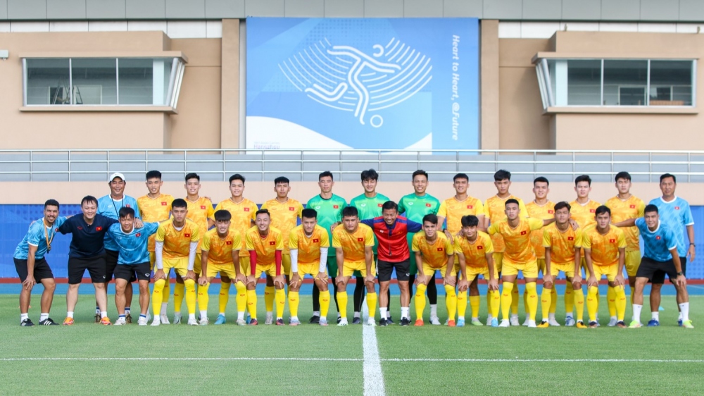 Olympic Việt Nam có lợi thế ở ASIAD sau khi Syria và Afghanistan đã rút lui khỏi giải. (Ảnh: VFF). 