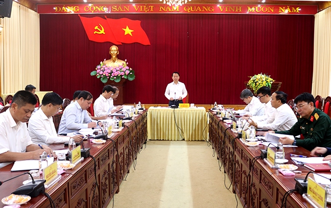 Phiên họp của Ban chỉ đạo Phòng chống tham nhũng tiêu cực tỉnh Yên Bái (Ảnh: Tiến Lập)