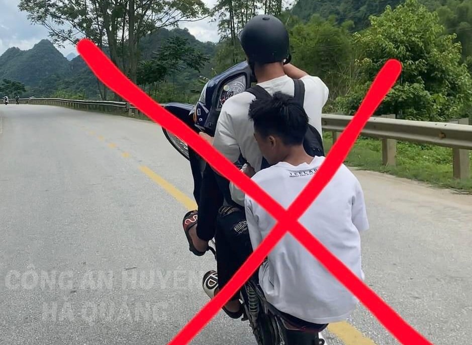 Hình chụp lại từ clip được đăng trên mạng xã hội. Ảnh: Công an Cao Bằng