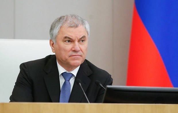 Chủ tịch Duma Quốc gia Quốc hội Liên bang Nga Vyacheslav Viktorovich Volodin. (Ảnh: AP)