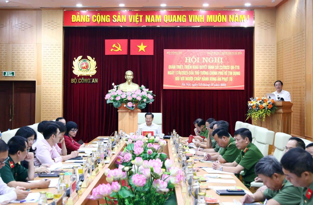 Phó Thủ tướng Lê Minh Khái dự triển khai Quyết định số 22 của Thủ tướng về tín dụng đối với người chấp hành xong án phạt tù
